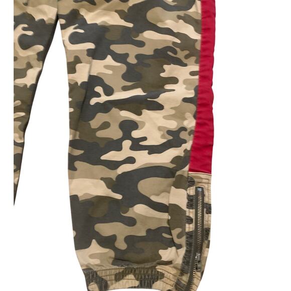 Joe's Women's Green Joggers Camo High Waist Ankle Zippers Pants Size 32 - Picture 3 of 8